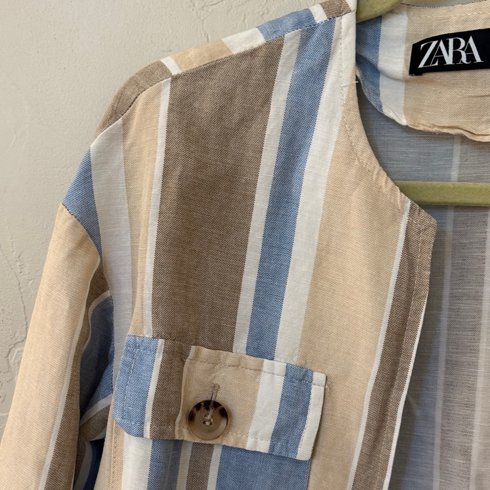 Zara Multicolor Striped Jacket - image 3